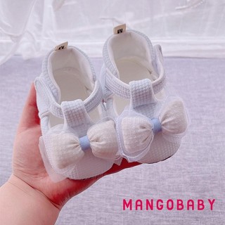 Mg-baby Girl Mùa Xuân Giày Công Chúa Nơ Dễ Thương Chống Trơn Trượt Đế Mềm Đáng Yêu Mùa Thu Giày