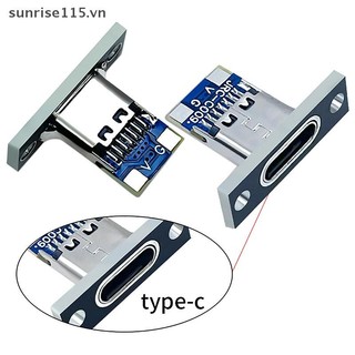 Srvn 1 Cái Cổng Kết Nối Nữ Type-C Cổng Sạc USB 3.1 Loại C Ổ Cắm Có Tấm Cố Định.