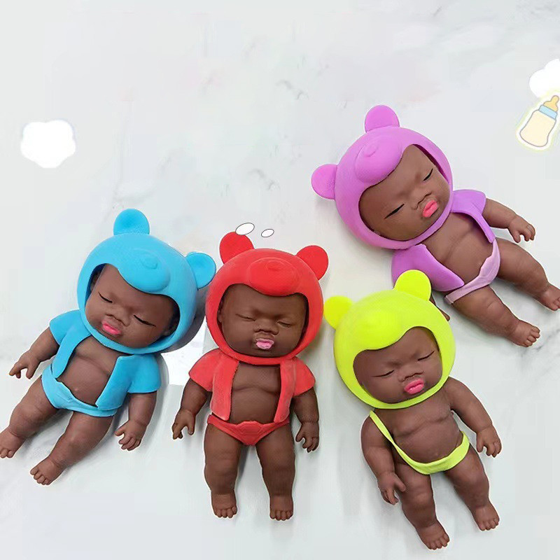 SY Da Đen Dễ Thương Cho Bé Squishy Đồ Chơi Mềm Mại Chậm Phục Hồi Căng Thẳng Giảm Fidget Đồ Chơi Quà Tặng Cho Trẻ Em