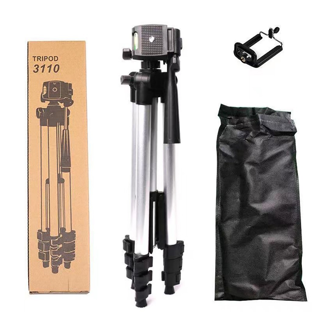 Giá Đỡ Điện Thoại Livestream, Chụp Hình - Gậy Tripod TF-3110 3 Chân Kèm Kẹp (No Remote)