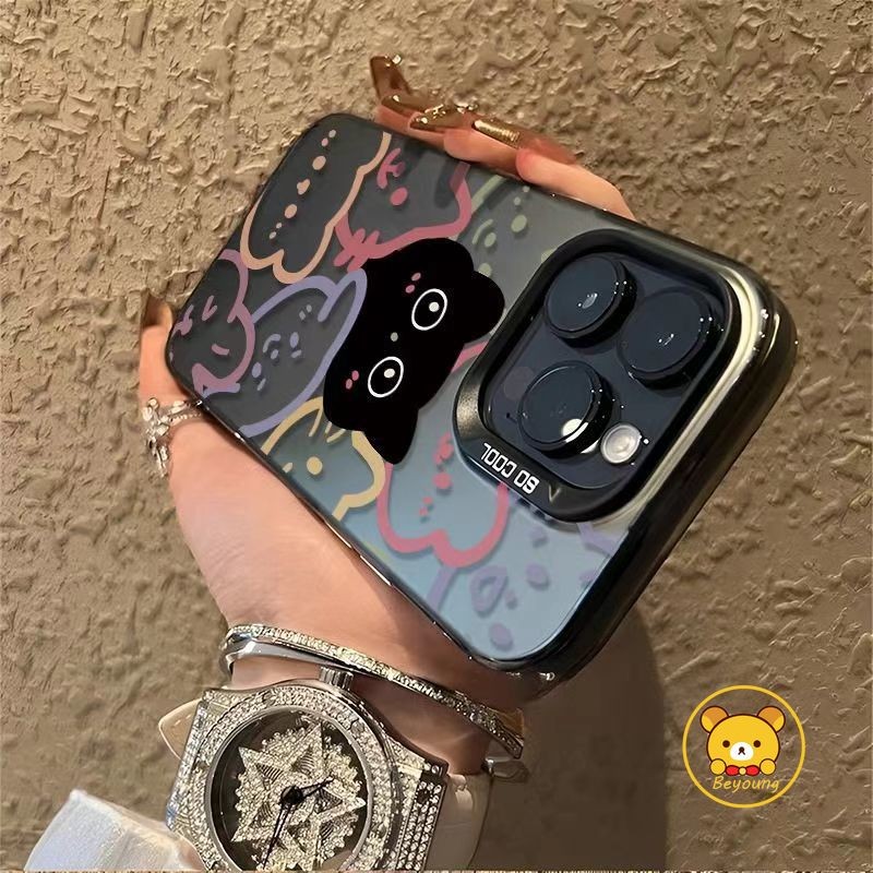 Ốp Điện Thoại Mèo Đen Vui Nhộn Cho iPhone 16 Pro Max 15 14 Plus 13 12 Mini 11 Pro Max X XR XS Max 8 7 6 6s Plus SE2 SE3 Vỏ Hoạt Hình Dễ Thương Matte Chống Sốc
