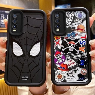 Vỏ Vivo y20i y12s y17s Y16 y15s y15a Y15 Y11 Y12 y20s y21t y33s y22s y17 Y20 phim hoạt hình Spider Man PIRATE KING Camera đầy đủ bảo vệ chống sốc mềm TPU Ốp lưng s5hr