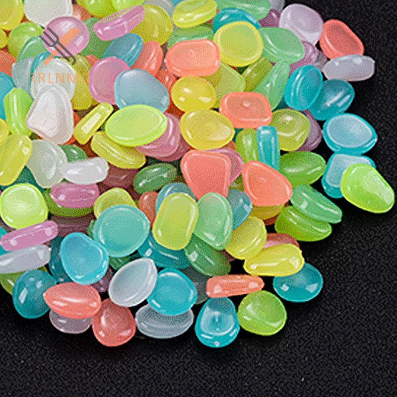 Rrlnmd > 100 Viên Đá Dạ Quang Sân Vườn Phát Sáng Trong Bóng Tối Trang Trí Sỏi Phụ Kiện MỚI