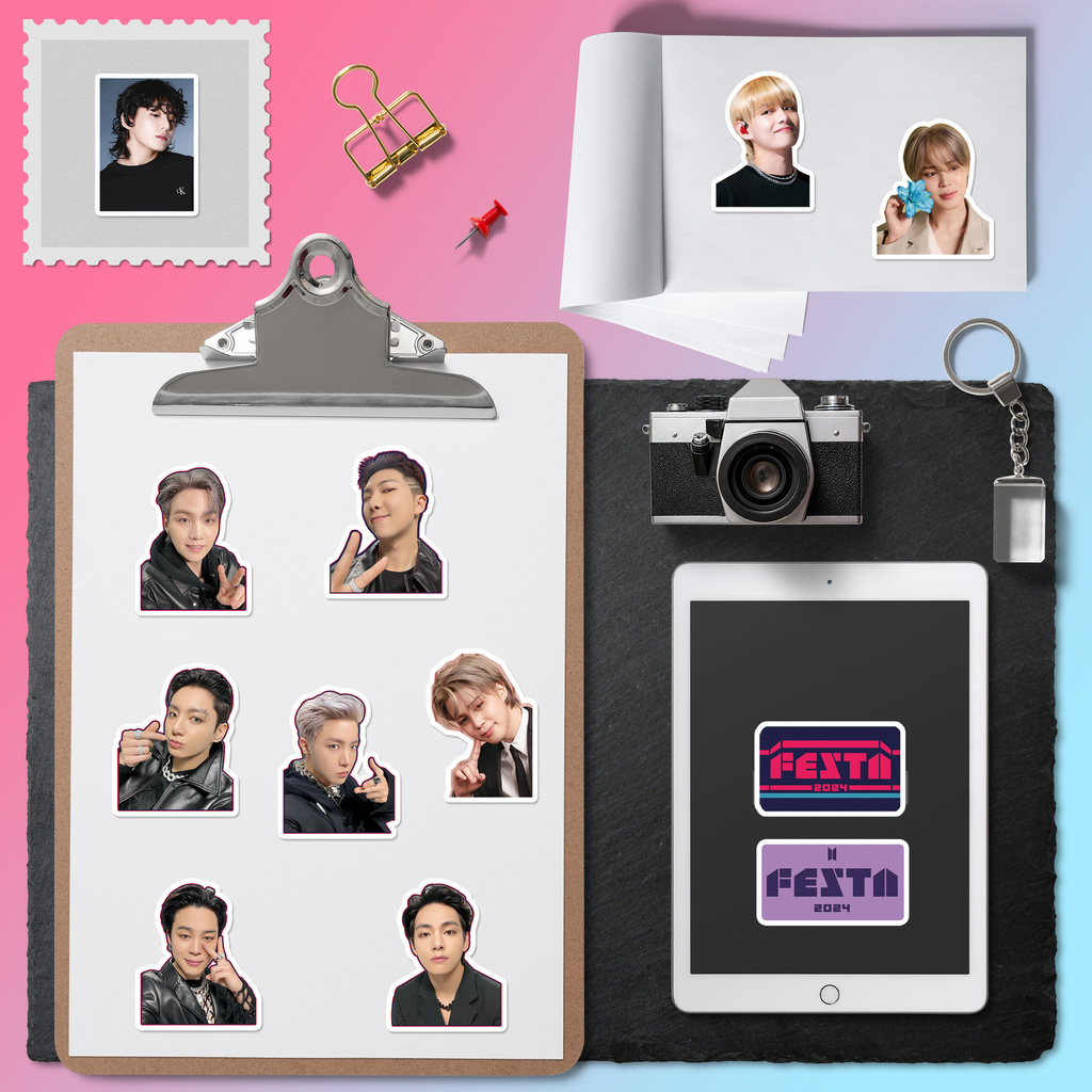 94 Miếng Dán Ảnh BT-S JUNG KOOK Tôi Vẫn Còn JIMIN V Kim Tae Hyung JK JIN RM J-HOPE Suga Hành Lý Notebook Laptop Điện Thoại Sổ Tay DIY Trang Trí Kpop Sticker YM
