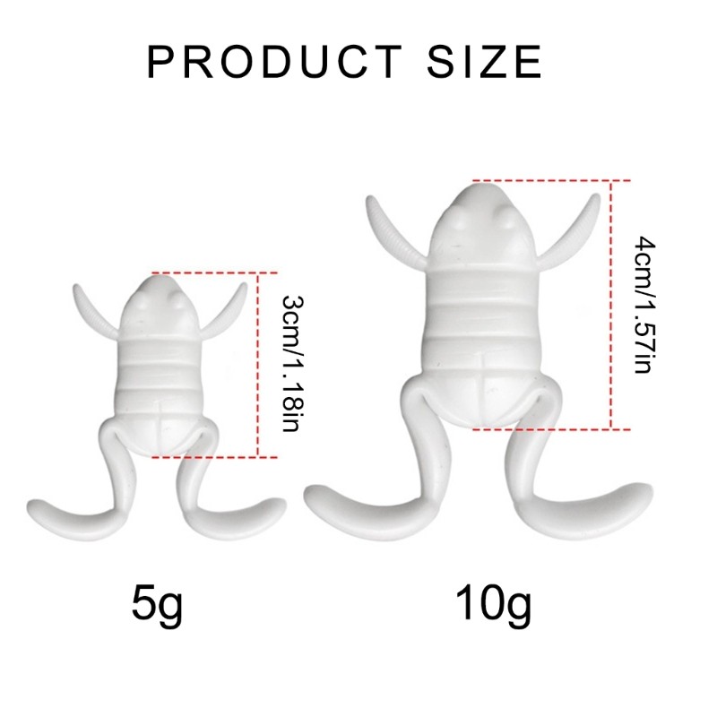 Mồi Swimming Bait Soft Lure Mô Phỏng Ếch, 5 Chiếc - Thích Hợp Cho Câu Cá Trên Mặt Nước