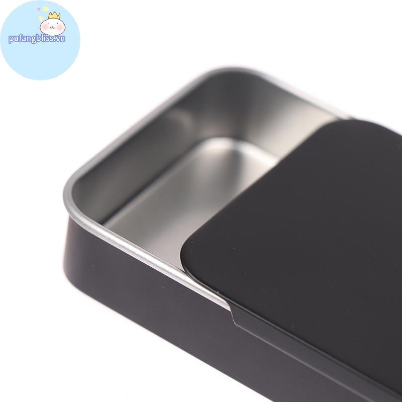 Pufangbliss 80 * 50 * 15mm Hộp Sắt Trượt Bao Hộp Bảo Quản Hộp Thiếc Di Động Hộp Đựng VN
