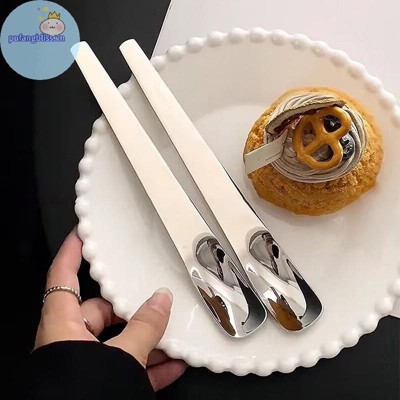 Pufangbliss 1 Chiếc Thìa Cà Phê Bằng Thép Không Gỉ Cà Phê Khuấy Thìa Trà Kem Bánh Món Tráng Miệng Thìa Thanh Nhà Bếp Bộ Đồ Ăn VN