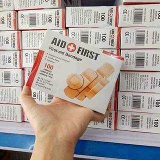Băng dính y tế dán vết thương aid urgo hộp 100 miếng tiệt trùng tiện dụng dễ dùng