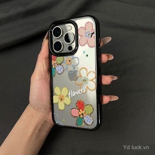 Ốp điện thoại trong suốt bán chạy đơn giản đầy màu sắc Hoa đơn giản độc đáo Thích hợp cho iPhone 14pro 16pro 14plus 15 14 13promax 12pro 11 13pro x x xsmax xr 7plus 8plus xs Vỏ điện thoại chống sốc