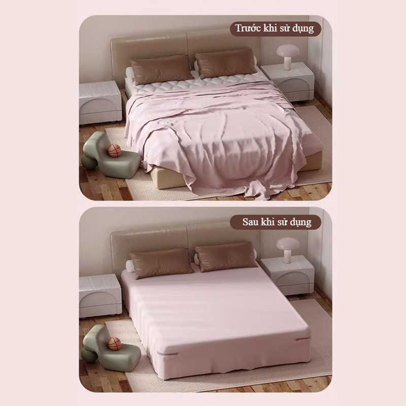 4 Kẹp dây buộc ga trải giường vô hình, Đảm bảo nó vừa khít, Bền và có thể điều chỉnh