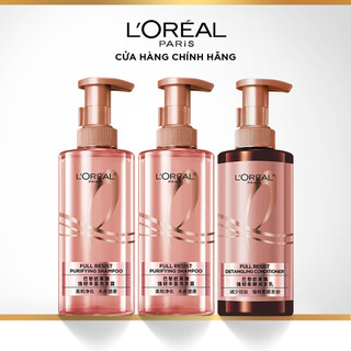 Bộ đôi dầu gội x2 và dầu xả ngăn ngừa gãy rụng tóc giúp tóc chắc khỏe L’oreal Paris Elseve Full Resist Hair 440mlx3
