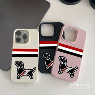 ibumpers Ốp Điện Thoại iPhone Hàn Quốc Hợp Thời Trang Dachshund Thêu Họa Tiết Cho IPhone 16 15 14 12 13 11 Pro Max IP 7 8 Plus X XS XR Ốp Lưng Mỏng Silicon Mềm Da Họa Tiết