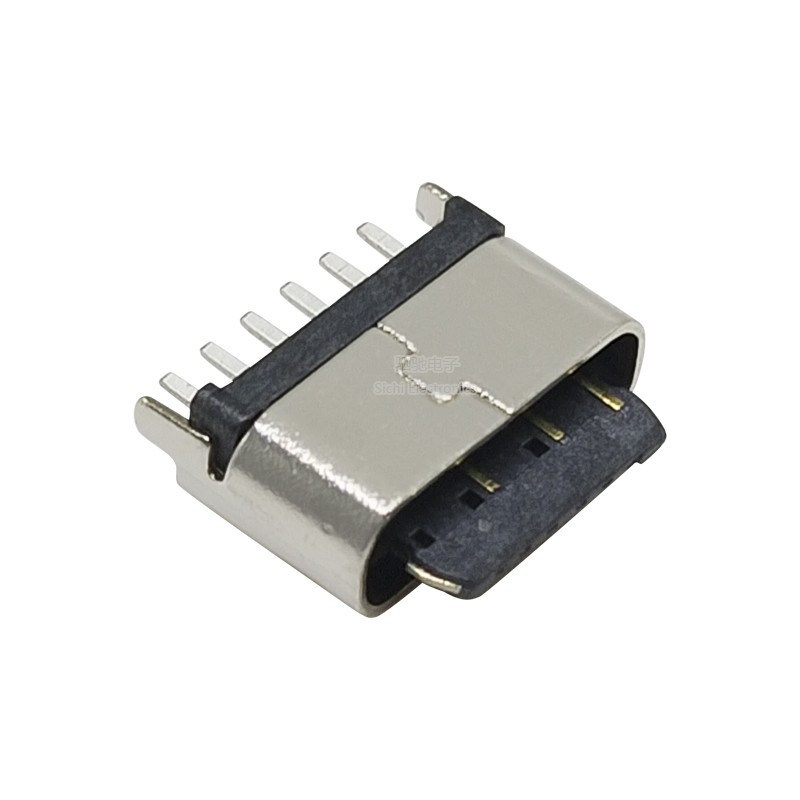 Ổ cắm USB TYPE-C 6P dọc 5/6.9/9.3/10.0/10.5MM DIP 180°