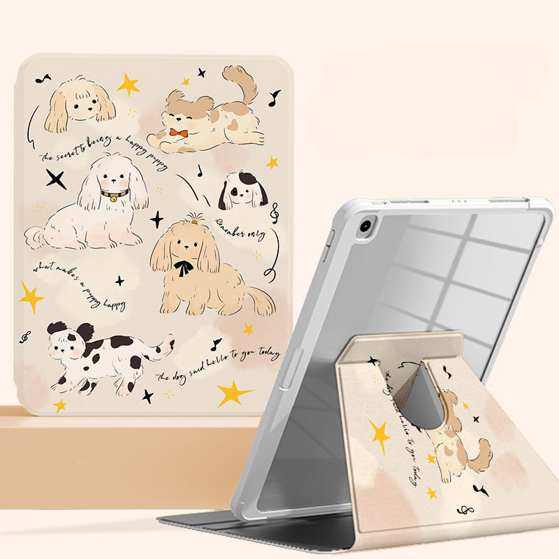 Ốp Bảo Vệ Cho Samsung Galaxy Tab A7 Lite 8.7inch S10ULTRA Tab S6 Lite 2024 S7 + / S8 + / S7FE S9 FE + S10 FE + A9 + Vỏ Máy Tính Bảng Hoạt Hình Dễ Thương Có Giá Đỡ Bút Chì