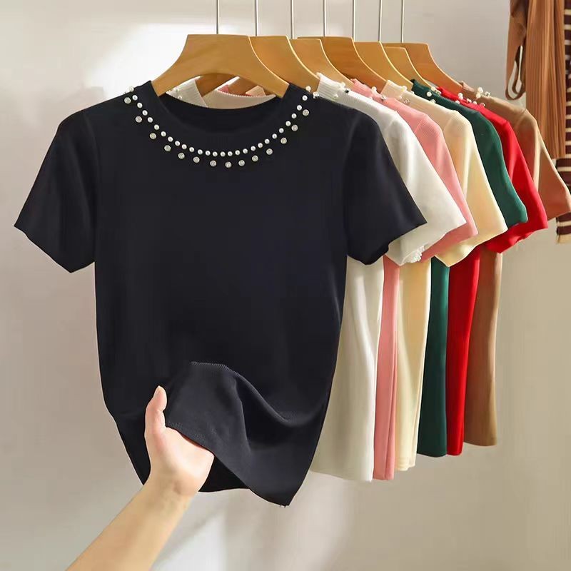 Mẫu áo thun dáng rộng mỏng nhẹ dành cho nữ, phong cách Hàn Quốc