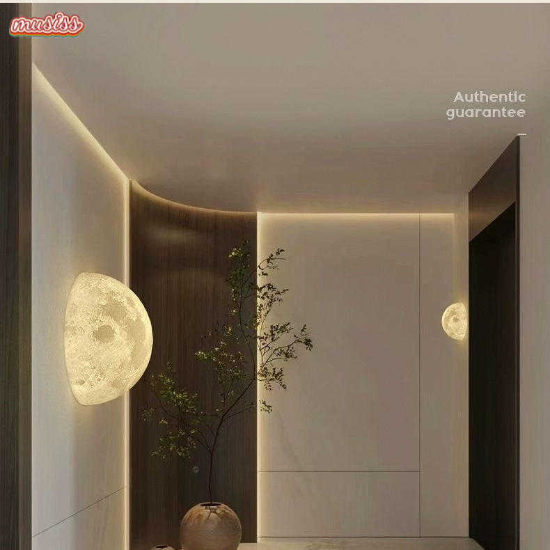 Đèn tường hình mặt trăng-Thiết kế tối giản hiện đại-Perfect cho phòng ngủ, hành lang hoặc đèn trang trí