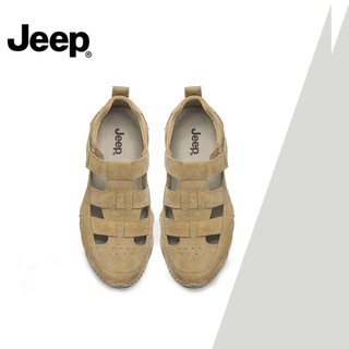 Dép thể thao có lỗ cắt dành cho nữ Jeep - Dép La Mã có đế phẳng thoáng khí thông thường