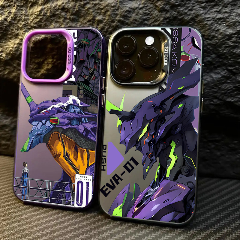 Anime Neon Genesis Evangelion Ikari Shinji Fighter vỏ cho OPPO Reno 14 13F 12F 11F 11 12 13 Pro A5 A3 Pro 5G Ốp lưng Acrylic cứng in mờ chống sốc cao cấp IMD Armor