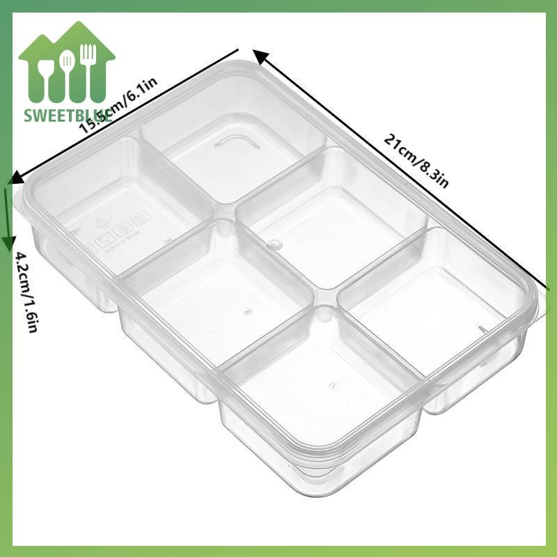 SWEET Trong Suốt 6 Lưới Hộp Bảo Quản Tủ Lạnh Dung Tích Lớn Hộp Bảo Quản Thịt Đông Lạnh Ngăn Thực Phẩm Dụng Cụ Nhà Bếp n
