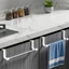 Giá treo khăn trên tủ AMLU, Giá treo khăn Rag Hanger Thanh treo khăn, Dụng cụ sắp xếp lưu trữ khăn không đục lỗ đa năng