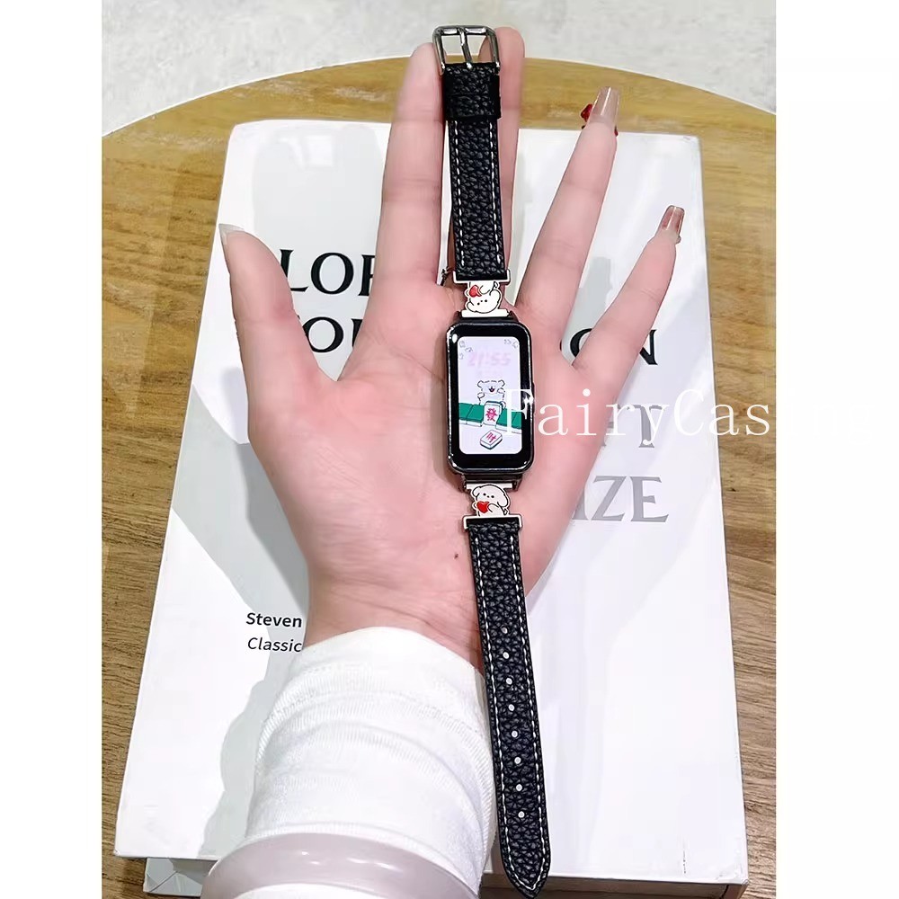 Dây da cho Huawei Band 11 Pro 10 9 8 Vòng đeo tay thay thế cho Huawei watch Fit 3 4 2 Dây đeo đồng hồ