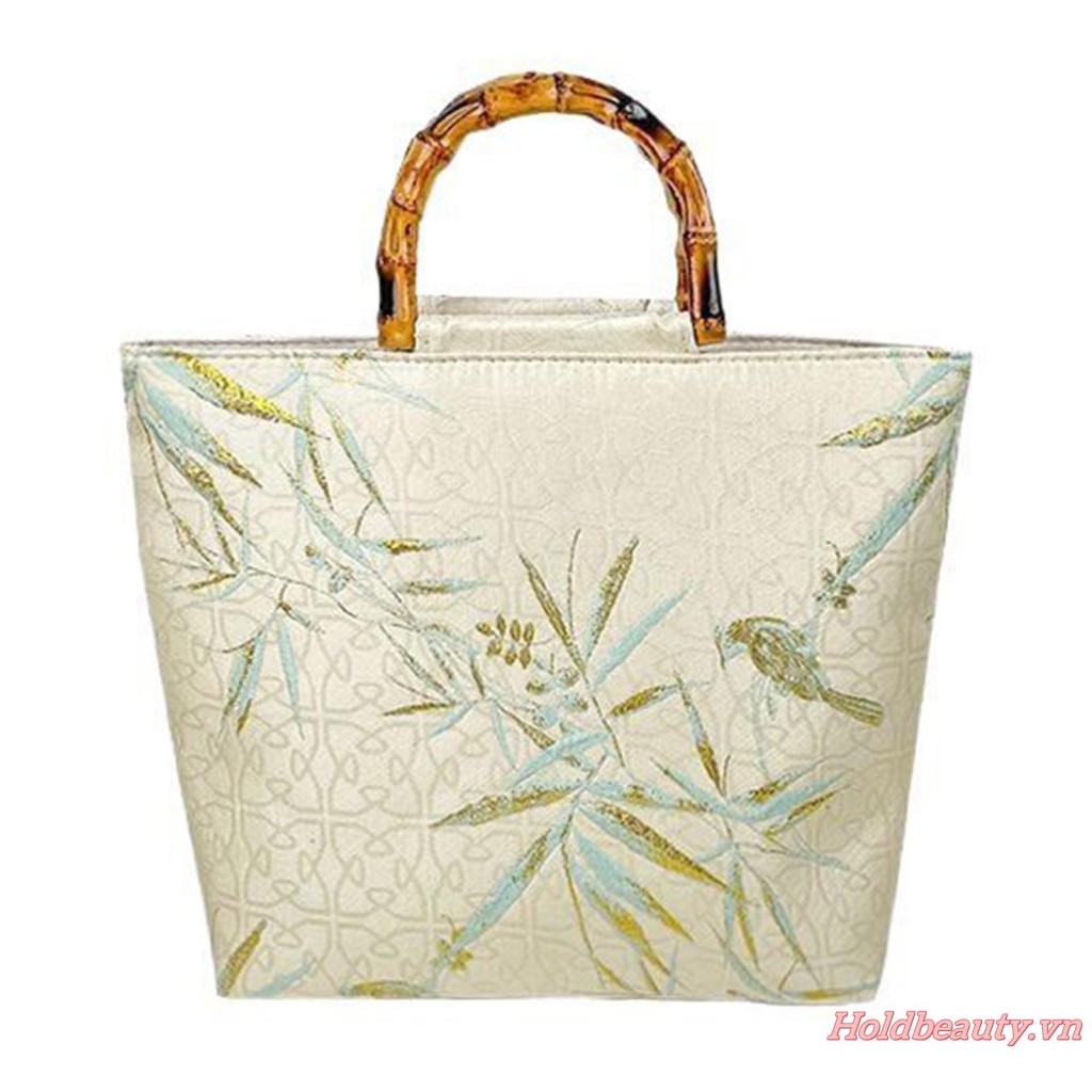Phụ Nữ Dung Tích Lớn Tote Hợp Thời Trang Retro Thêu Hoa Túi Đeo Vai Túi Xách Đi Biển Du Lịch Hàng Ngày Mua Sắm