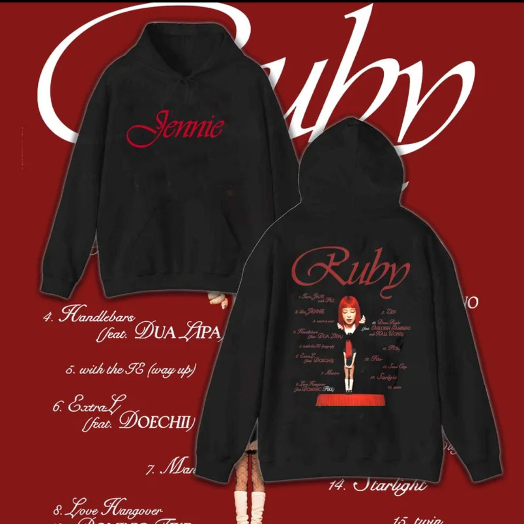 GN BLACKPINK RUBY JENNIE Áo Hoodie Anime Áo Unisex Dài Tay Top NG