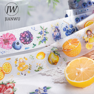 JIANWU40mm * 200cm Bộ sưu tập hương vị trái cây ngọt ngào Dòng vật liệu trái cây dễ thương Cắt dán phong cảnh Băng PET Tạp chí sáng tạo Văn phòng phẩm