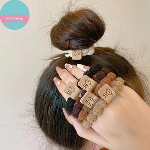Sund Scrunchie Đuôi Ngựa Co Giãn, Màu Sữa Cà Phê - Phụ Kiện Tóc Thời Trang