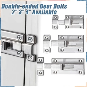 Chốt khóa cửa trượt K09 - Then Cửa Bằng INOX, full ốc vít