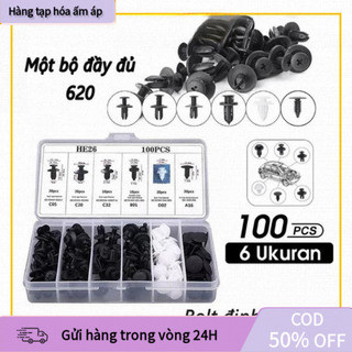 [COD] 【48h】Kẹp dây buộc ô tô 100 chiếc một gói Tấm chắn bùn Dây buộc đinh tán bằng nhựa chốt nhựa  vít nở nhựa