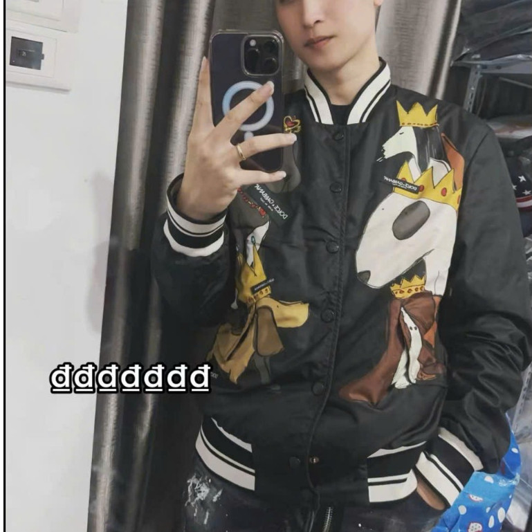 Áo Bomber Dê Gà Cúc Bấm Gia Đình Cún KCloset Áo Khoác Gió 2 Lớp Dày Dặn Dáng Rộng Nam Nữ NA962