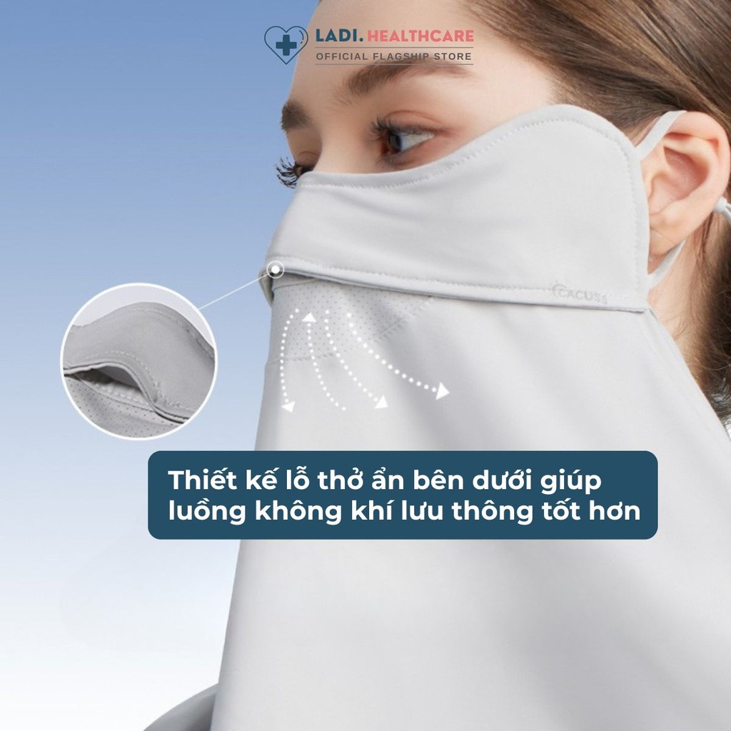 Khẩu trang vải chống nắng Unicare Trùm Cổ Proof Mask, thiết kế cải tiến chống nắng tối ưu