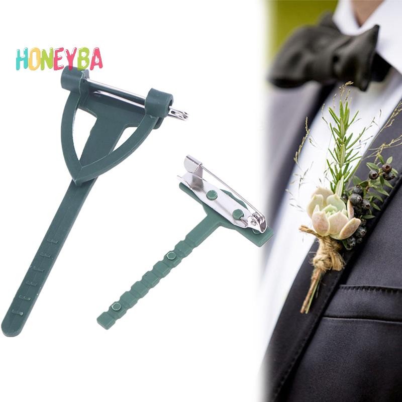 < Honeyba > 10 Cái DIY Nghệ Thuật Cây Hoa Trâm Giá Đỡ Cố Định Kẹp Hình Chữ T Tam Giác Pin Chất Liệu Trang Sức Cưới Làm Đồ Dùng Phụ Kiện