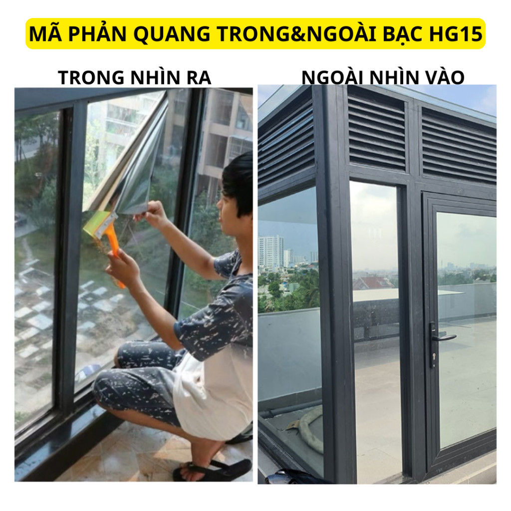 Phim cách nhiệt DÁN TRẦN KÍNH Ô TÔ Hg15 - Film dán cửa sổ trời ô tô khổ 1m52 có hỏa tốc