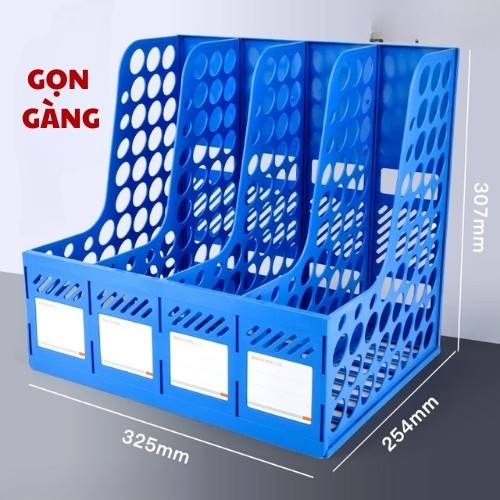 Kệ Đựng Hồ Sơ Để Bàn 3/4 Ngăn - Khay Đựng Tài Liệu Văn Phòng Bằng Nhựa, Giúp Sắp Xếp Giấy Tờ Gọn Gàng