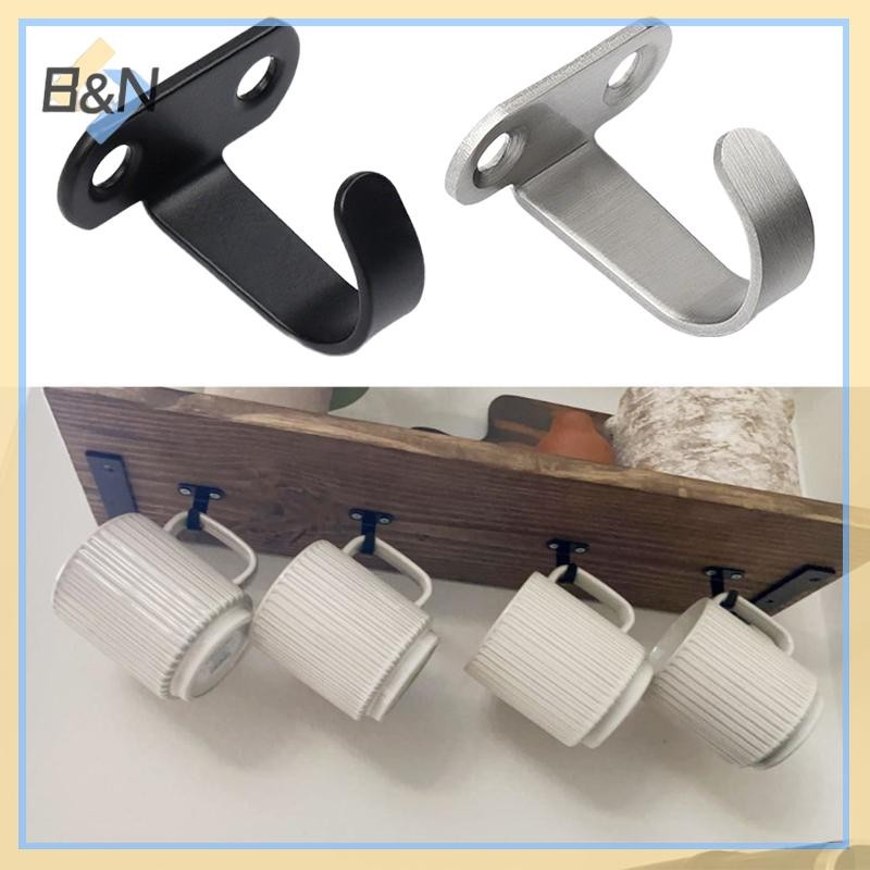 B & N 5 Móc trần gắn vít bằng thép không gỉ, Khăn dưới lớp, Móc treo hạng nặng cho nhà để xe tủ phòng tắm.