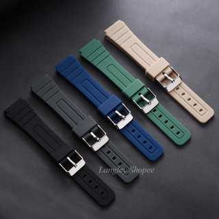 Dây đeo đồng hồ silicon 18mm cho Casio F91W F84 F105 / 108 / A158 / 168 / AE1200 / 1300 W800H SGW400 dành cho Đồng hồ đeo tay nam nữ màu vàng nhỏ cổ điển