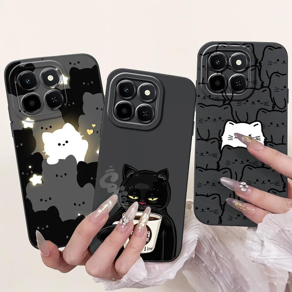 Dành Cho Honor X6c / Honor Play 9C Ốp điện thoại Silicon Mềm Ốp điện thoại Hoạt Hình Mèo Phong Cảnh Thẩm Mỹ Mặt Trời Mặt Trăng Họa Tiết Mờ Coque