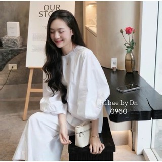 Set thô mềm áo sơ mi hở lưng mix chân váy maxi sang chảnh mặc 2 kiểu