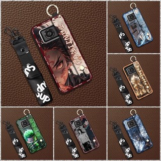 Dây Đeo Tay Dễ Thương Ốp lưng Sharp Aquos R6 / SH-51B / P6 / R6G Vỏ Mềm Giá Đỡ Điện Thoại Thiết Kế Thời Trang Ốp Lưng Bảo Vệ Chống Thấm Nước Chống Bụi Dây Đeo Cổ Tay Silicon Bền Dây