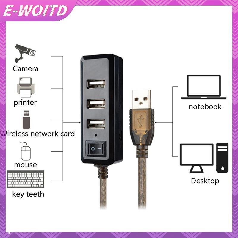 Cáp nối dài E-WOITD 4 cổng USB 2.0 HUB Nam sang Nữ Active Repeater USB Adapter HNVN