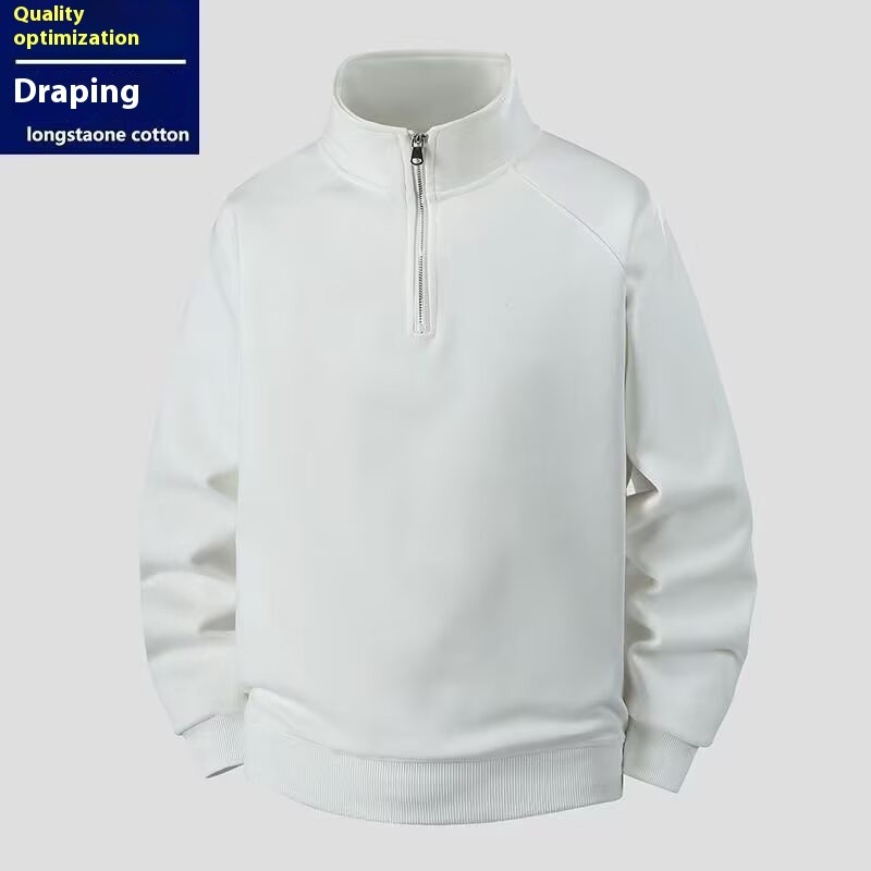 Áo nỉ cổ Polo nửa-Zip unisex mềm mại và bền bỉ, phù hợp mặc hàng ngày