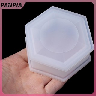PANPIA-Silicone Hình Lục Giác Trang Sức Hộp Bảo Quản Khuôn Nhựa Đúc Khuôn Thủ Công DIY
