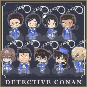 HK1 Thám Tử Lừng Danh Conan Mokenan Cafe Anime Ngoại Vi acrylic Móc Khóa Màu Xám Thứ Hai Sáng Tạo Mặt Dây Chuyền Nhỏ KH1