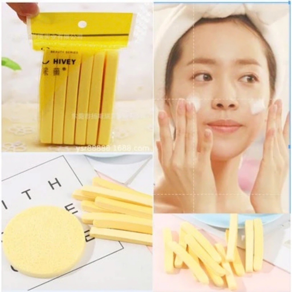 Set 12 Bông Nở Rửa Mặt Bọt Biển Tiện Dụng An Toàn, Sạch Sẽ DT053