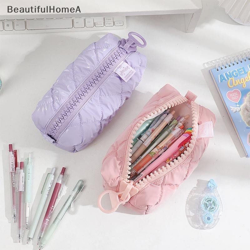 BeautifulHomeA Puffer Da Bút Chì Dành Cho Nữ Vani Thẩm Mỹ Túi Đựng Bút Chì Có Dây Kéo Văn Phòng Phẩm Trang Điểm Túi Bảo Quản VN