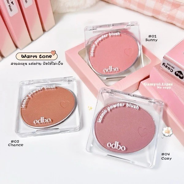Phấn Má Hồng ODBO OD1325 Iconic Powder Blush 4.2g phấn mịn bám lì lâu trôi
