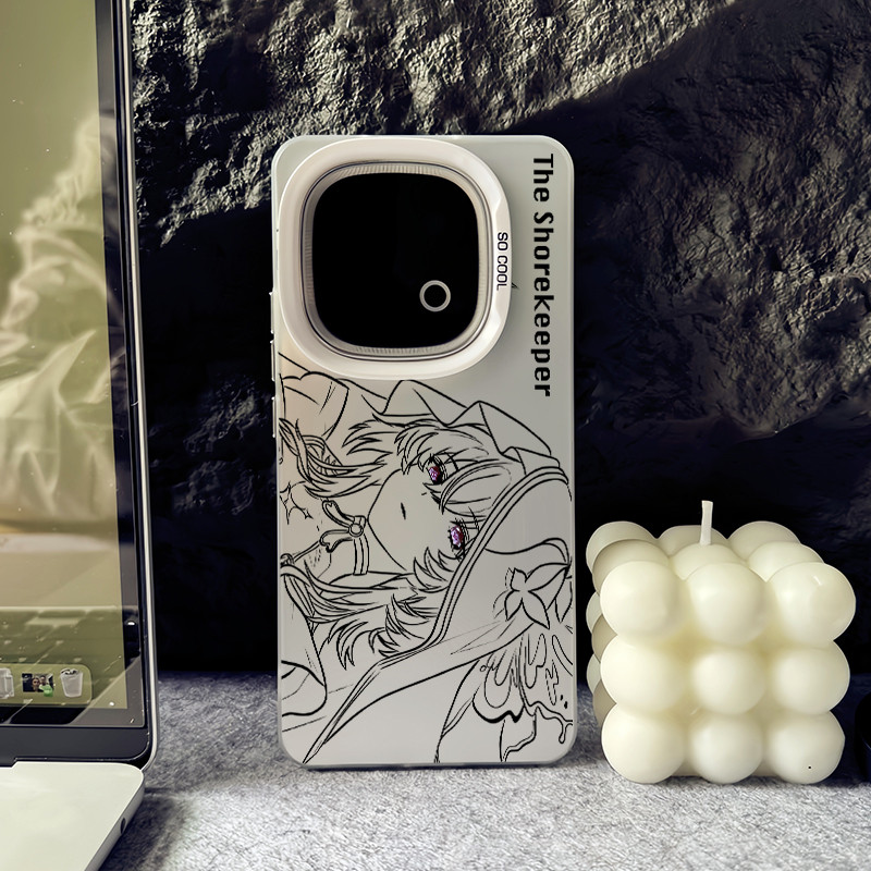 Dành Cho iQOO 15 13 12 Pro Z10 Turbo Z9 Z9X Neo 11 Neo 10 Pro Neo 9 "Sóng Gió" WUWA The Shorekeeper Micro Matte Frosted Phone Case cho iQOO Z9 Turbo Z8 Vỏ iQOO Chống Sốc