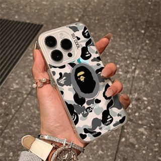 Street Wear Color Block Ape Head Vỏ điện thoại mát mẻ Tương thích iPhone 16Plus XS 13Pro 14Plus 12Promax Chống sốc 15Pro 8Plus 11Promax XR Vỏ mềm bảo vệ mờ chống sốc